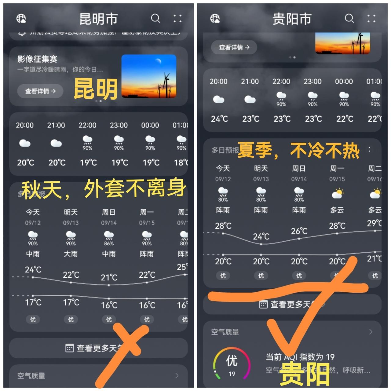 云南人虽然不服气，但事实胜于雄辩，贵阳是全球夏季6～9月气温最舒适的城市！