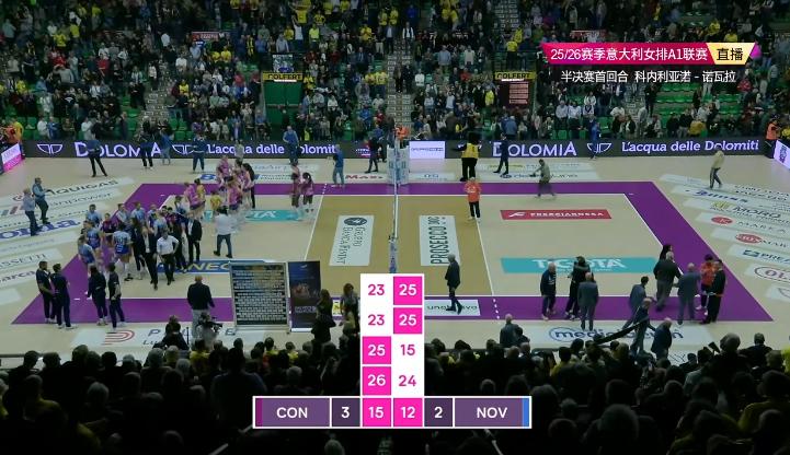 朱婷一锤定音！！助科内利亚诺3-2逆转诺瓦拉，在五场三胜制的比赛中占得先机！！