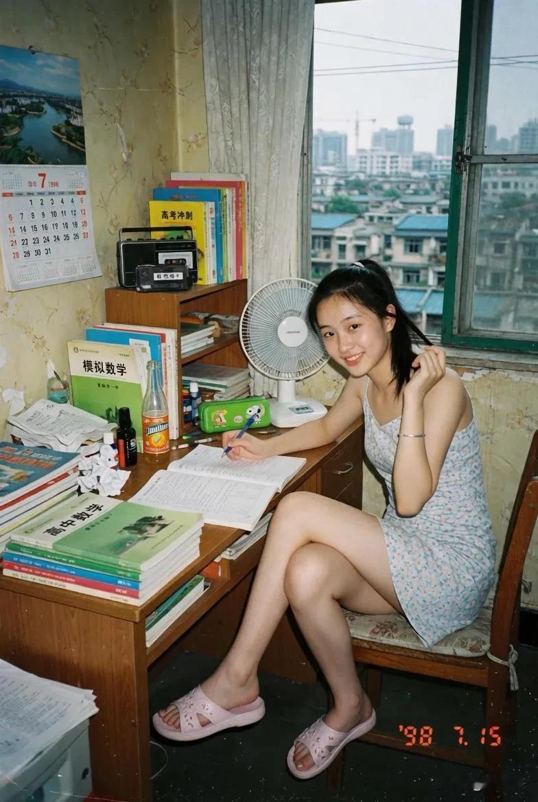 这是1998年拍下的女生照片经过高清修复后的样子，放到现在还算得上是大美女吗？