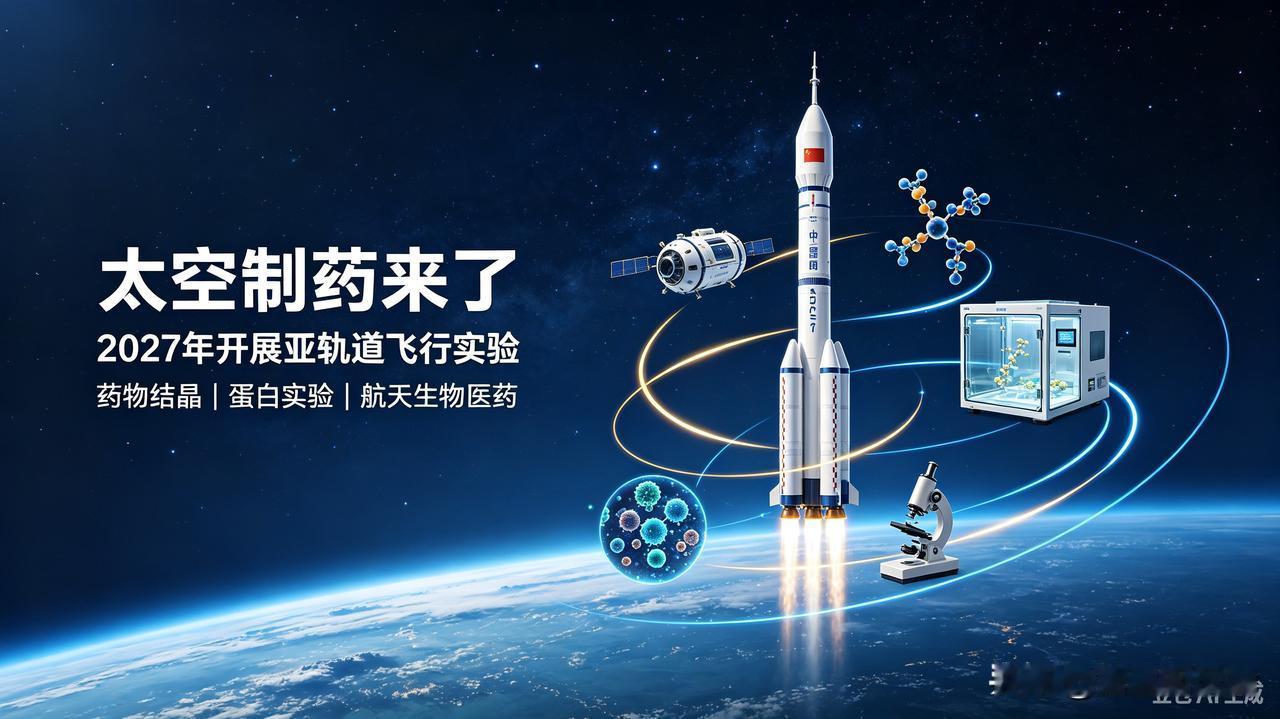 真的要在太空制药了！2027年正式试飞实验太空制药不再是科幻概念，国内已经