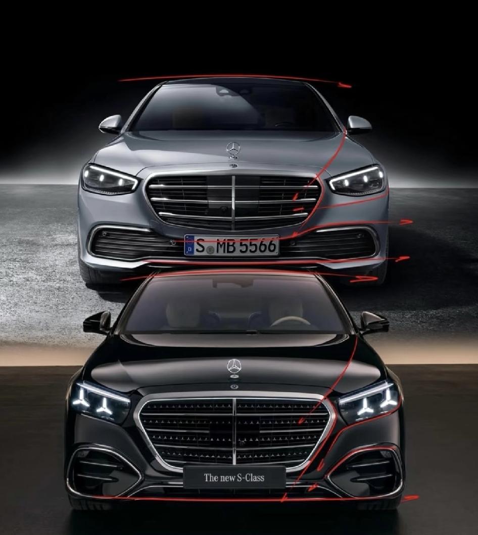 新旧S变化改得很有气质，这么看W223也太小气了不知道会不会审美疲劳大哥还