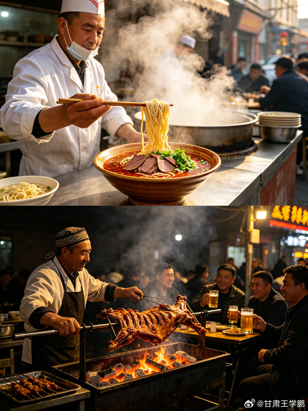 西北风味落金城从清晨头锅牛肉面到深夜夜市烤羊，金城把豪迈西北味揉进街巷烟火，来兰