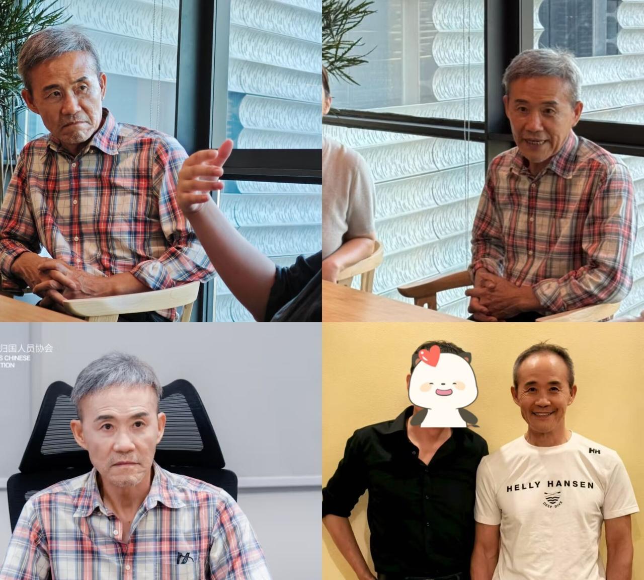74岁王石这是戴了假发吗？最近知名企业家王石深圳出席活动，他穿着红色格子衬衣，还