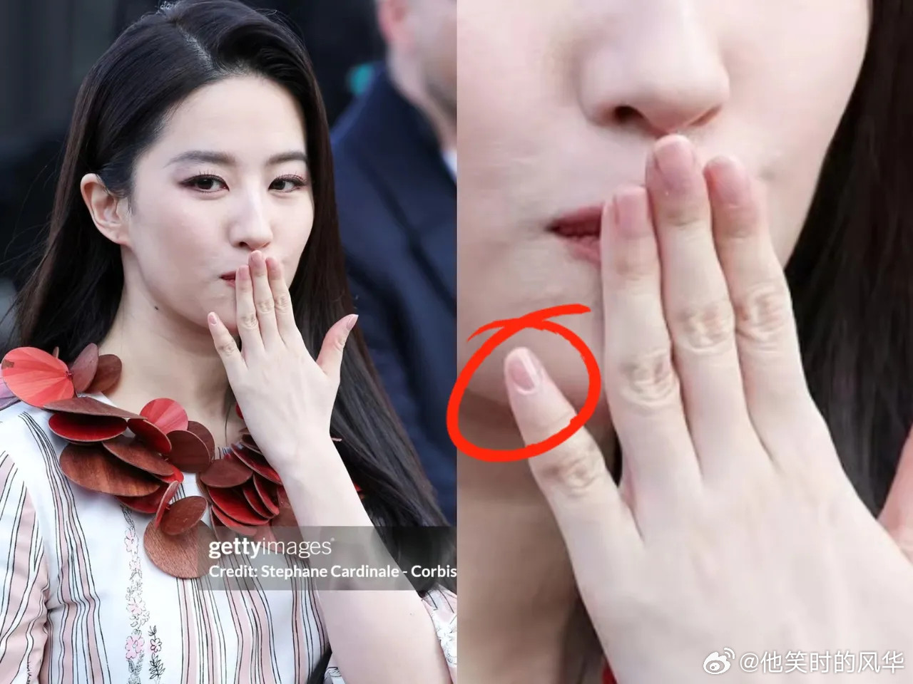 发现没，刘亦菲的手，比脸白就算了！怎么她的小拇指，也这么奇特…细细看就知道了，她