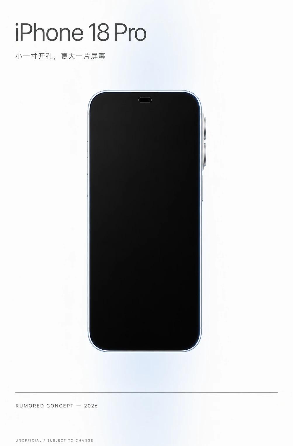 家人们谁懂啊！iPhone18ProMax的“灵动岛”这次直接瘦成一道闪电