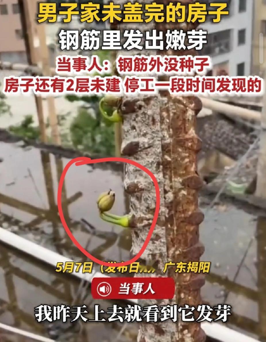 “解释不清了！”广东揭阳，男子家自建6层房子，有两层未建。突然，他上楼顶发现裸露