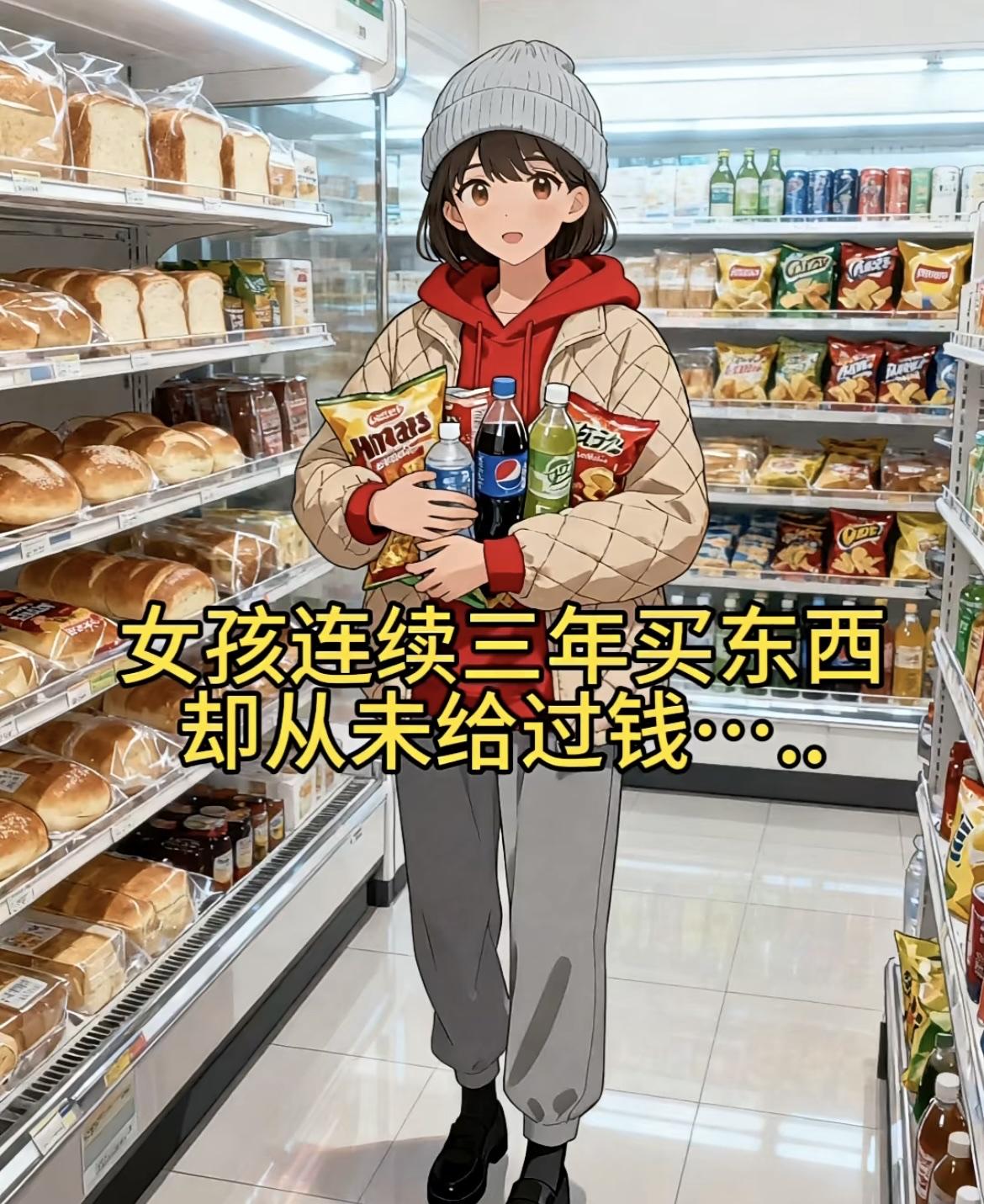 “女子双亲意外去世，精神失常，幸好超市老板照顾，买东西从未收过她的钱，人间大