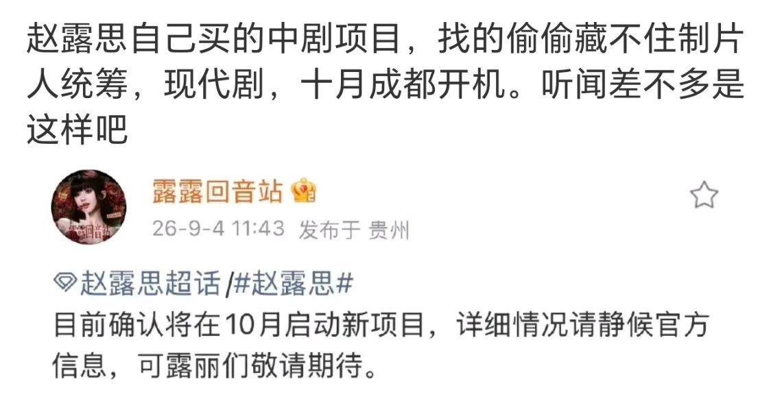 赵露思10月的项目，自己买的中剧项目，十集投资那些，播放平台那些，又怎么算​​