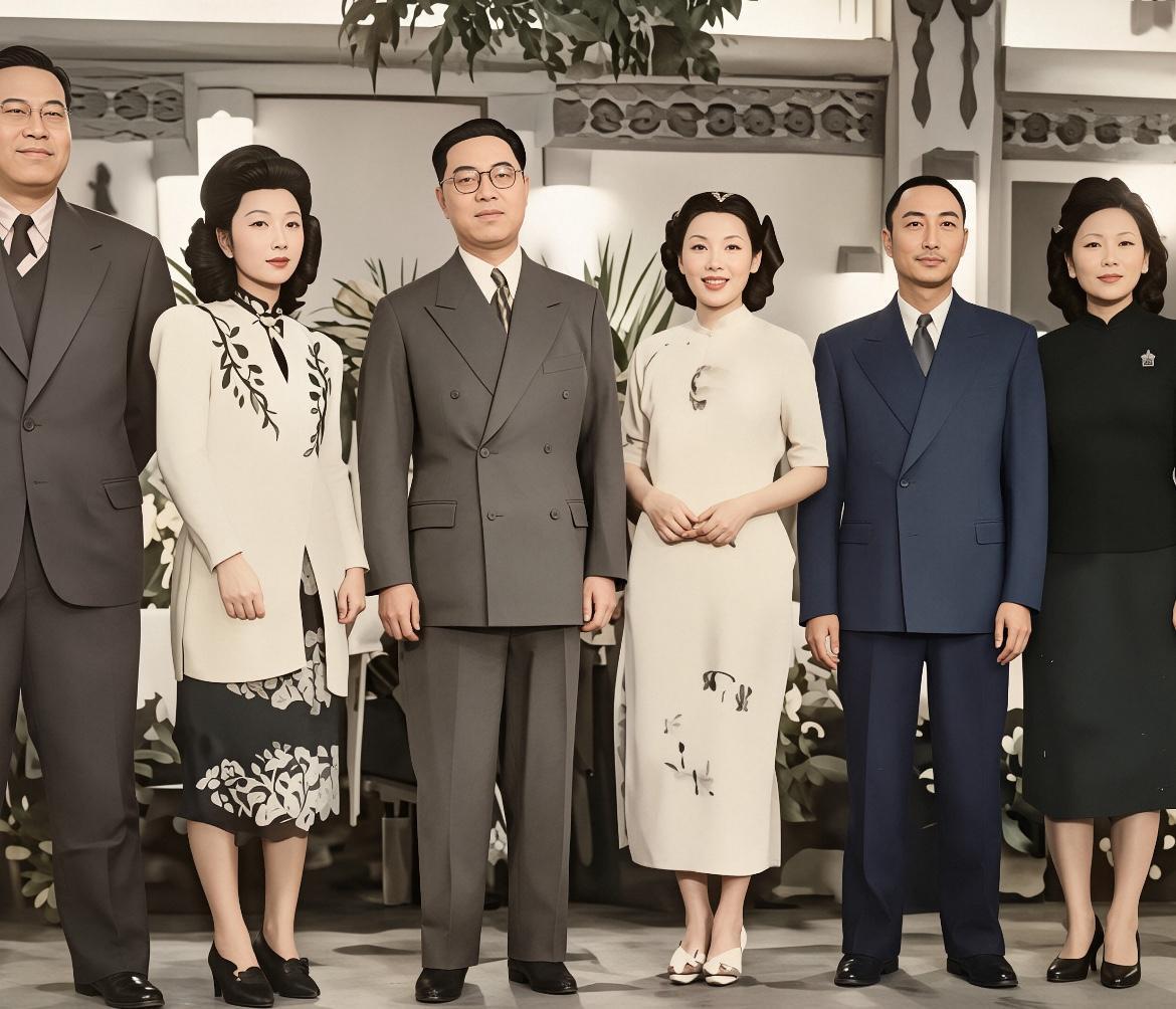 这是民国轰动上海滩的一张合影，主角是孔家大公子孔令侃与妻子白兰花。孔令侃是孔祥熙