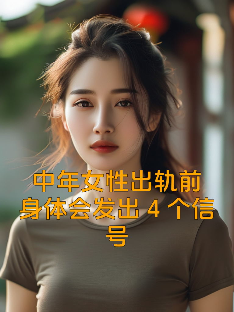 中年女性出轨前，身体会发出4个信号