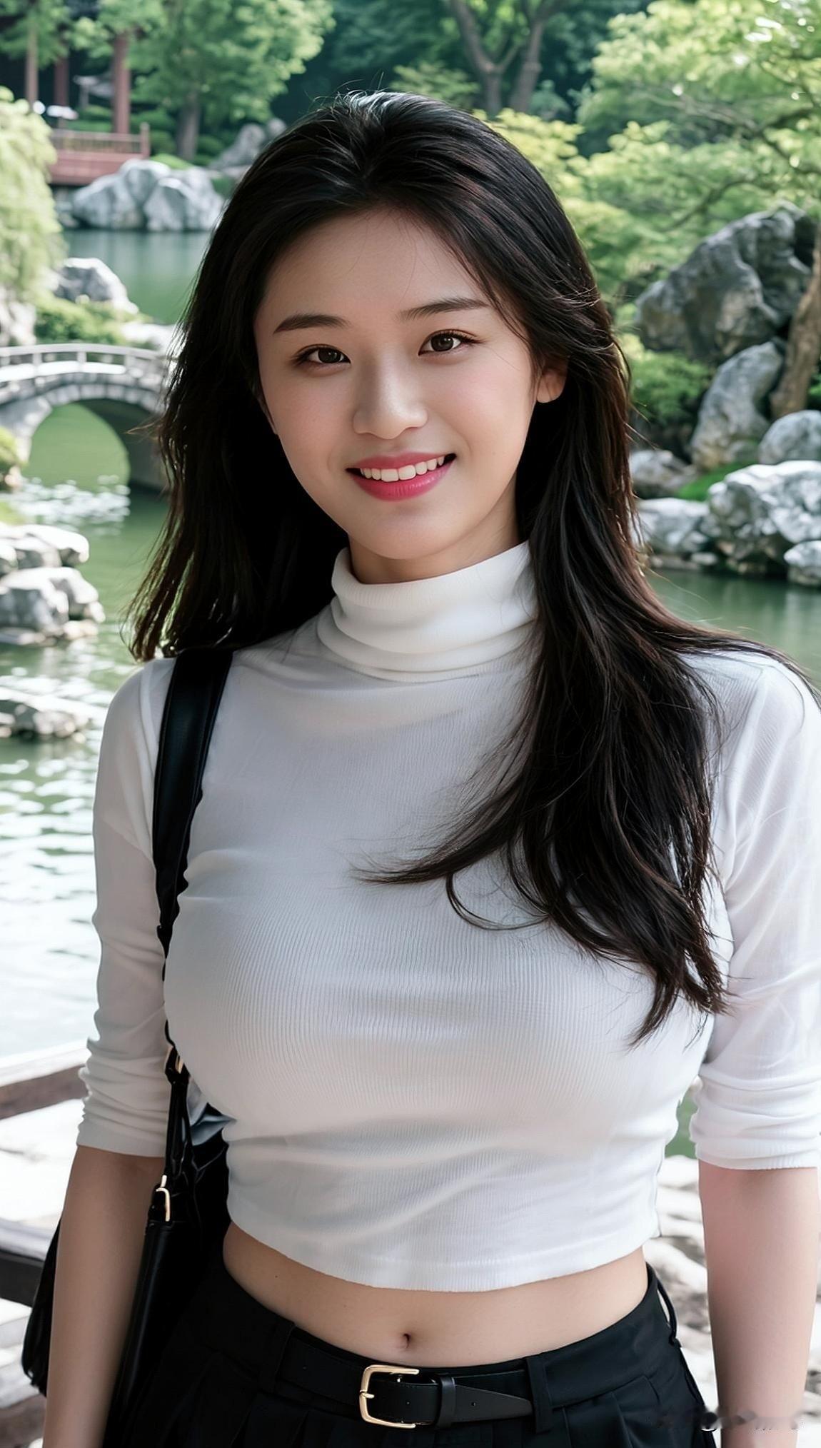 笑里藏春，风骨自带韵味。在自然的底色里，不施粉黛，也惊艳了时光。溪山倩影