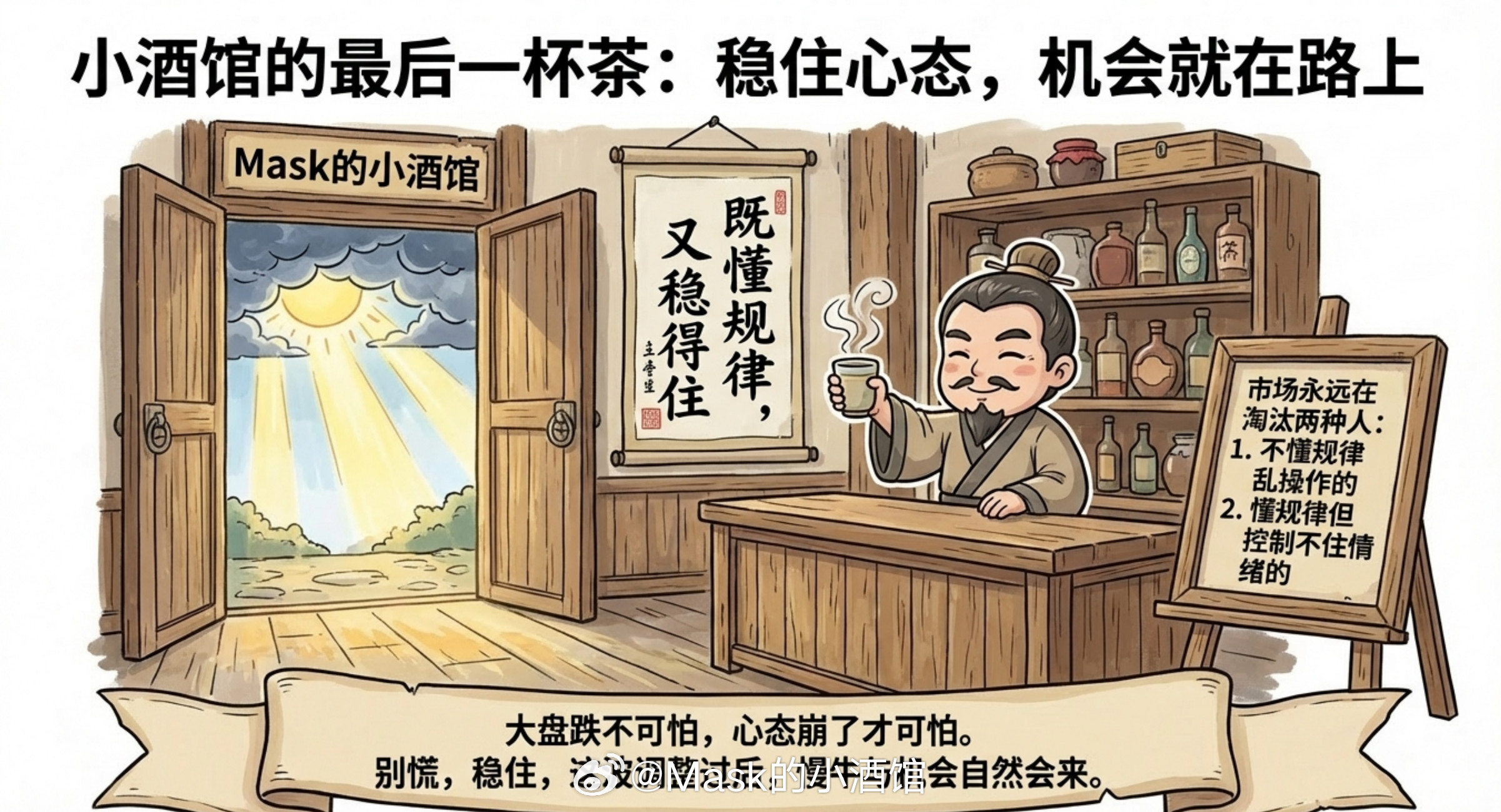 大跌的原因找到了，应对的方式也找到了这几天大A跌得确实有点狠，很多人心里慌得不行