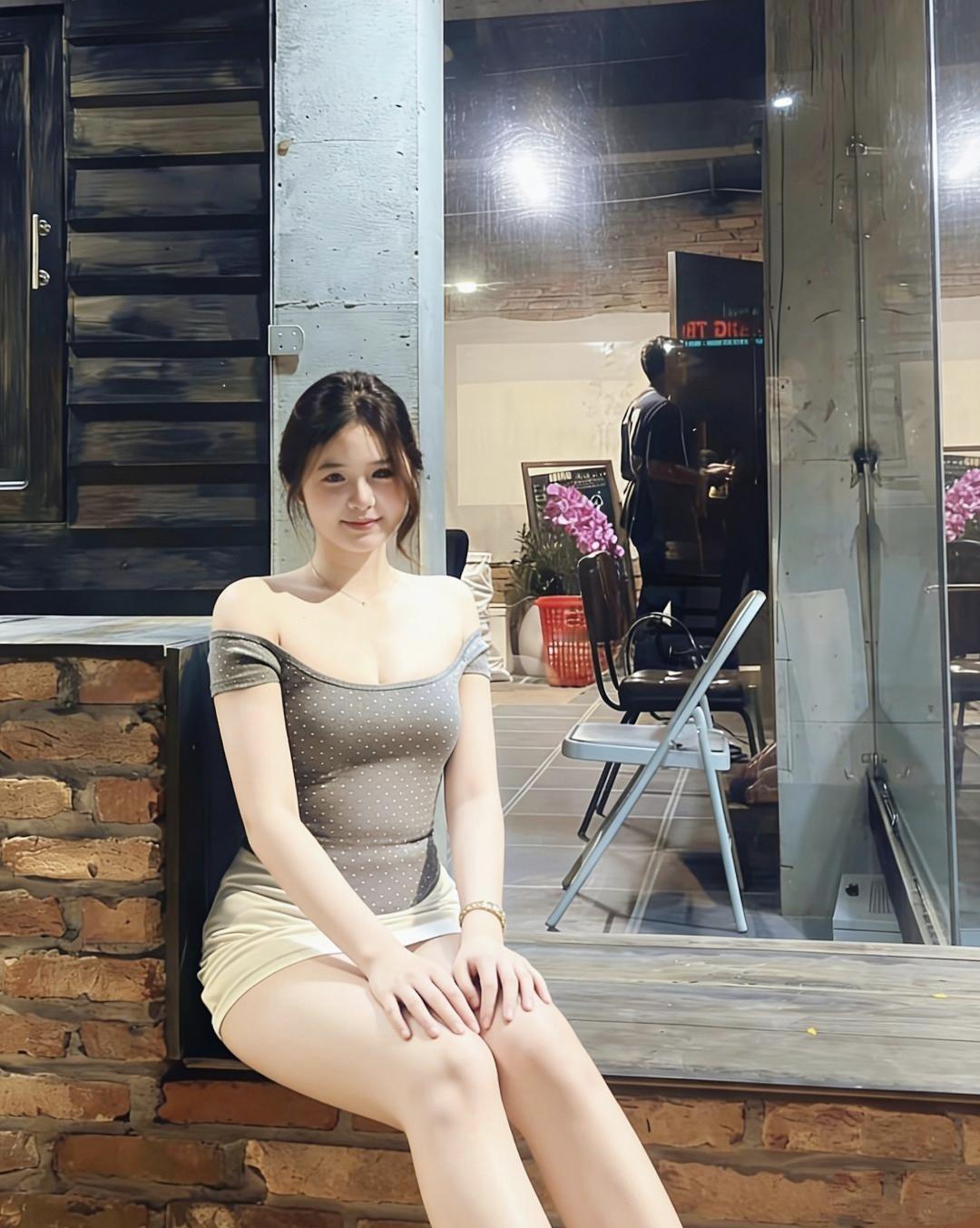 美图欣赏，看图写诗，情感解读《檐下闲影》七言绝句檐下凝眸暮色柔，素衣