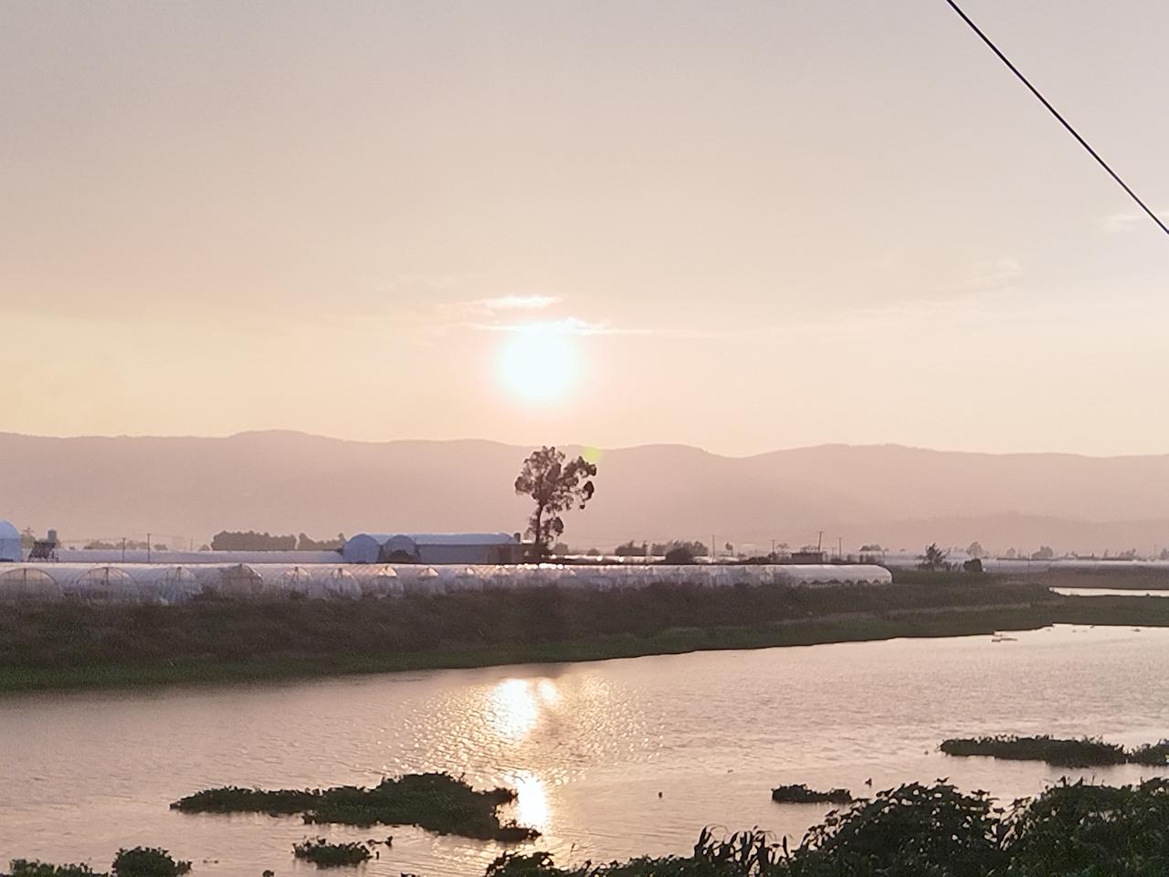晚上的夕阳