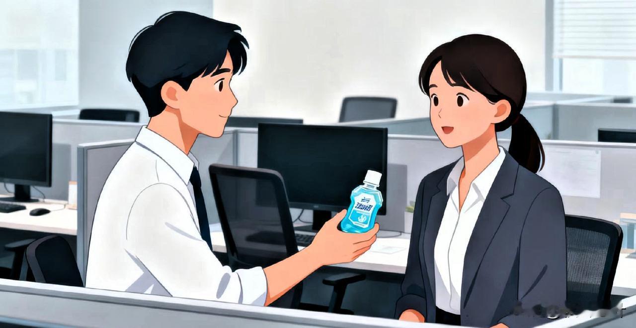 邻桌同事有口臭，很浓的腐臭味，有点不能忍了，就跟她说：你口臭挺明显的，去看看医生