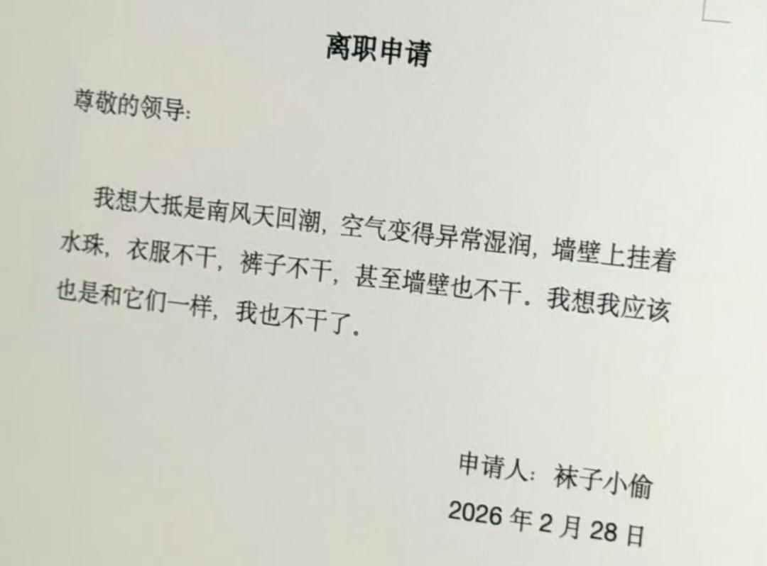 这是网上很火的段子，大家图一乐，千万别当真模仿哦！广东人离职有多绝？用南风天写