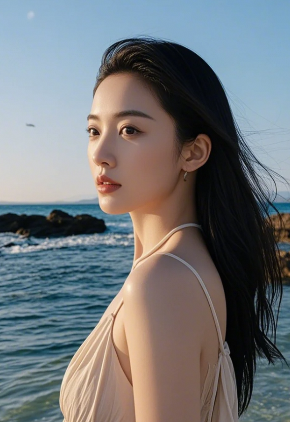 素手执卷掩芳华，墨香沁染美人图