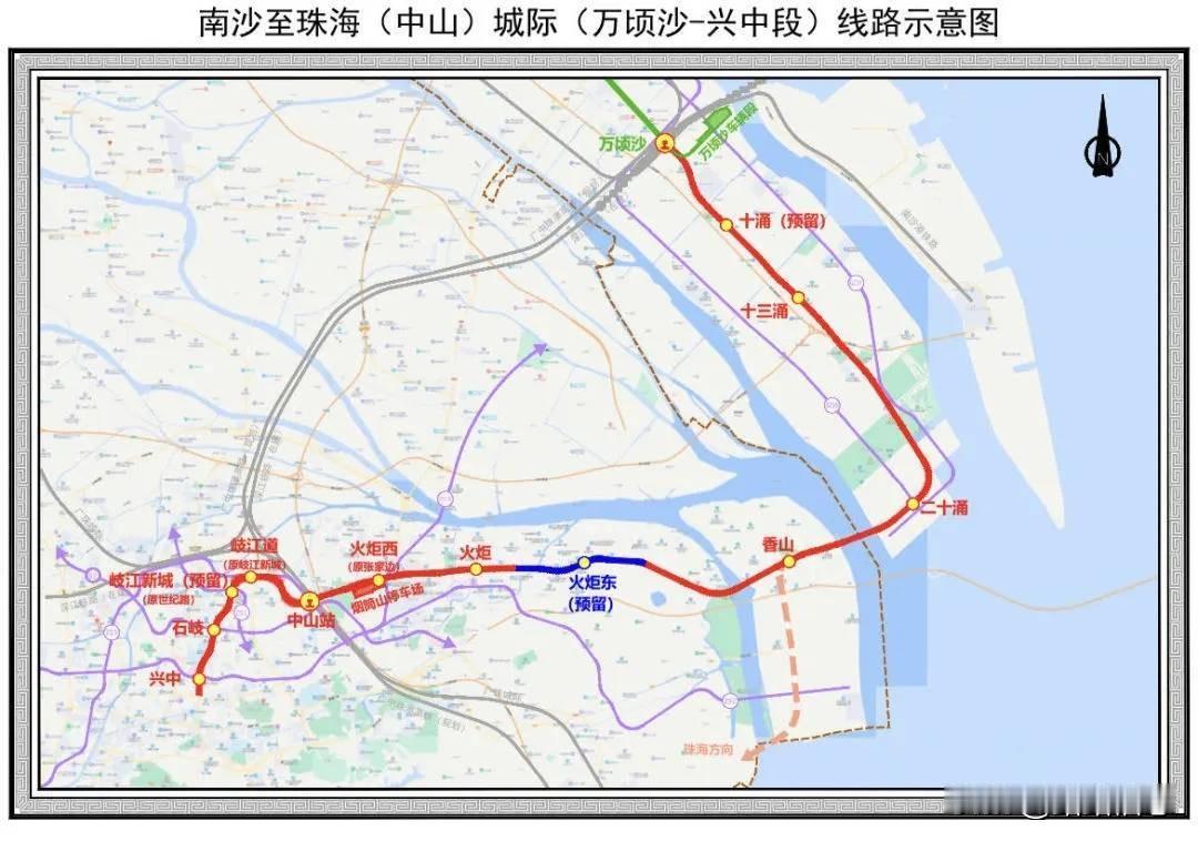 南中城际中山段的建设进度还是蛮快的，截至2025年9月17日，已实现5座车站主体