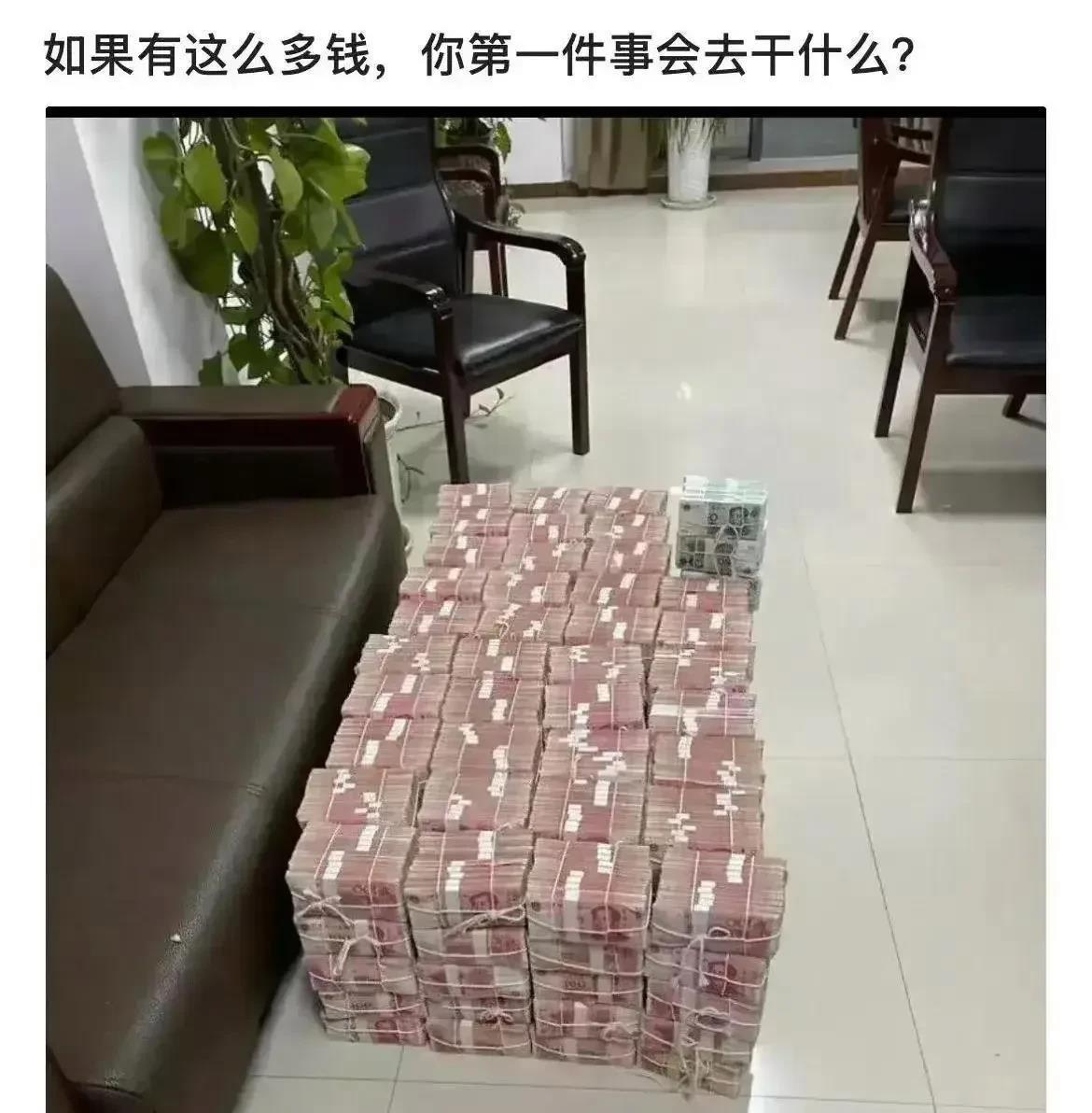 如果有这么钱，你想做的第一件事情是什么？
