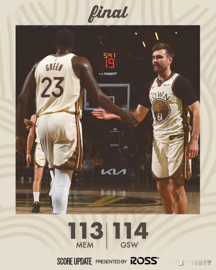 勇士官方真是太荒谬了！在今天勇士主场以114：113险胜灰熊的赛后，勇士官方在社