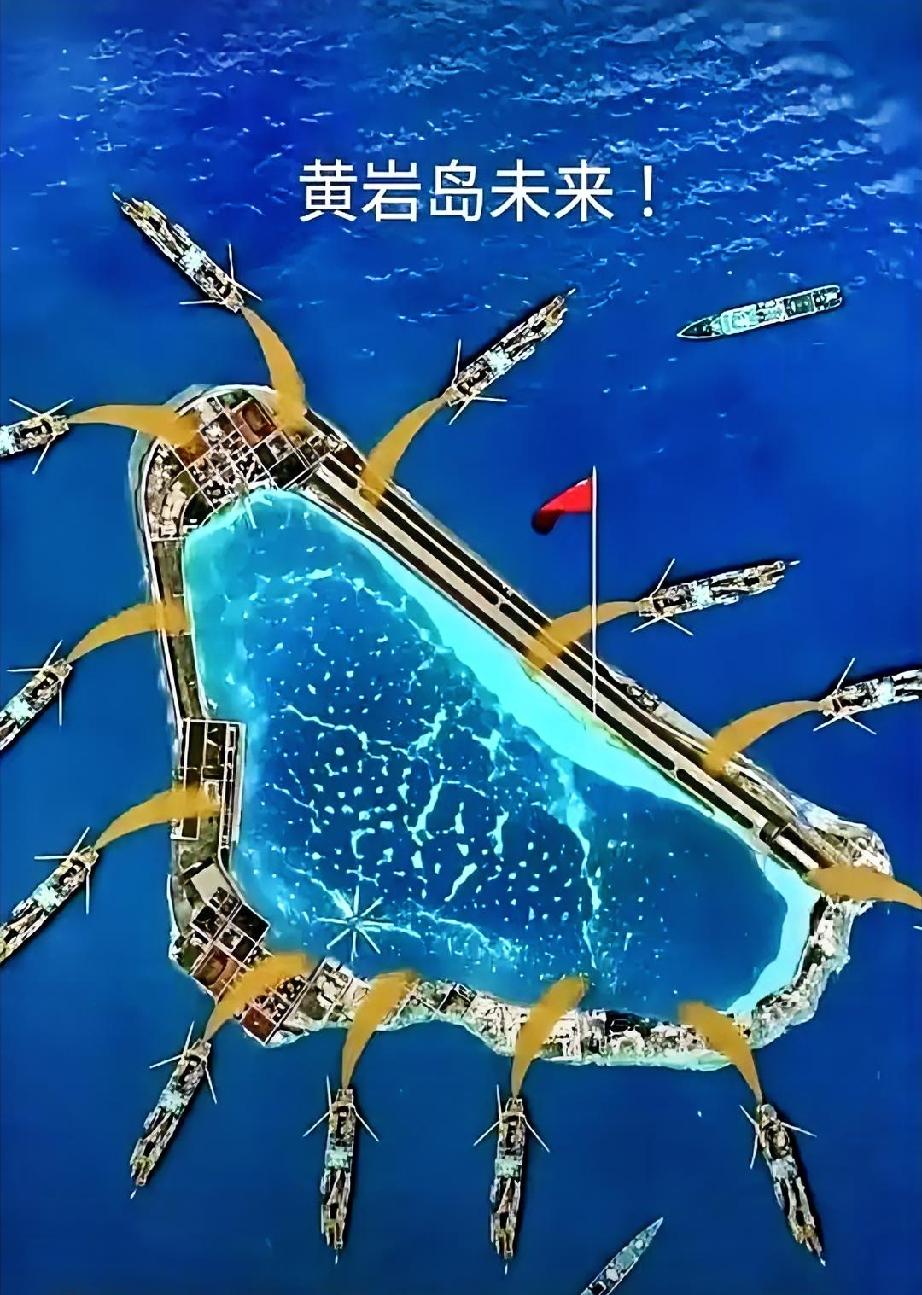 网上有个关于黄岩岛的思路，绝了。不靠填海，不建跑道，直接用最低的成本，干一件让