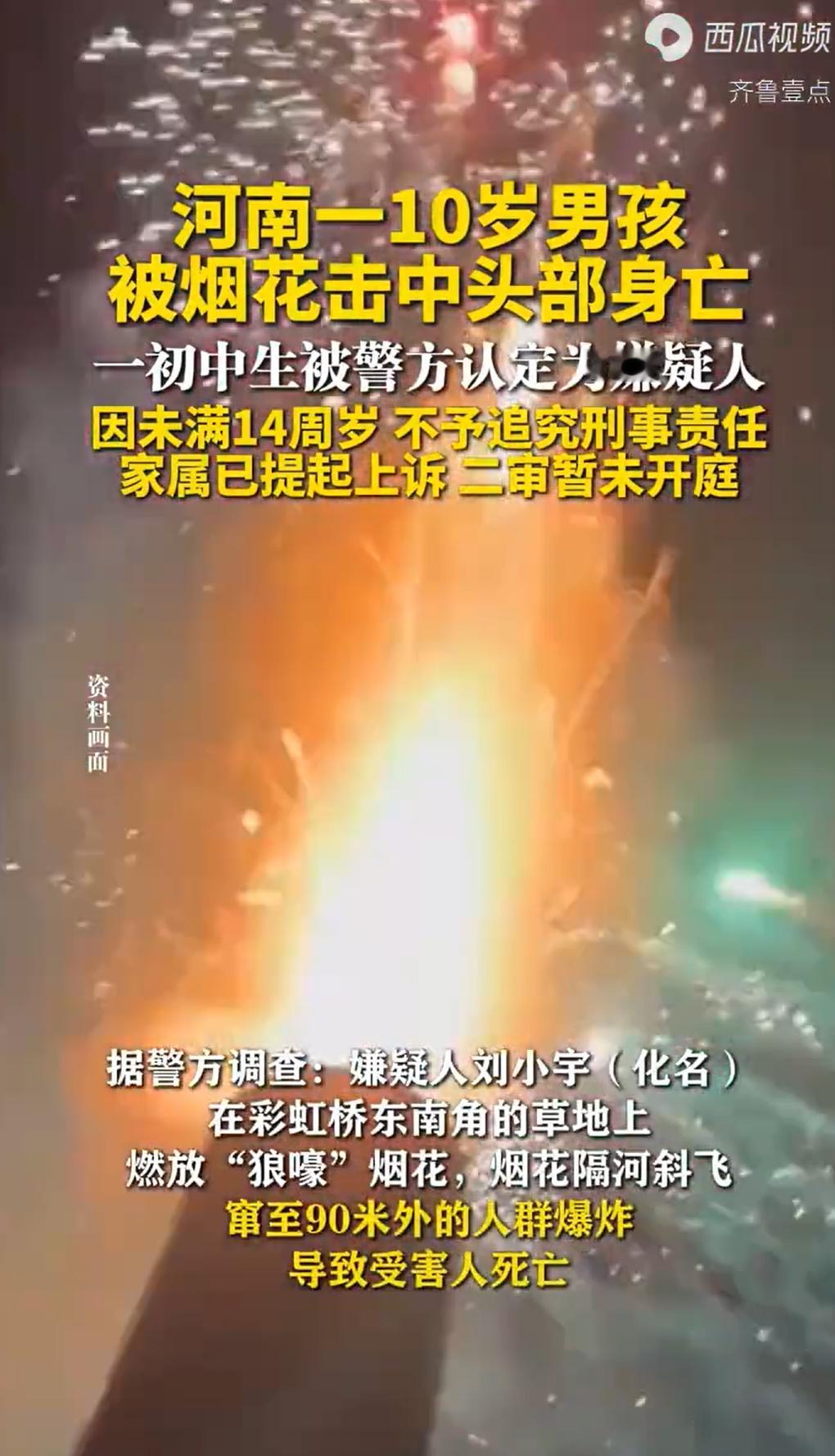 河南尉氏,一10小孩正和家人逛街,与此同时,在九十米外的河对岸,一未满十四岁的男