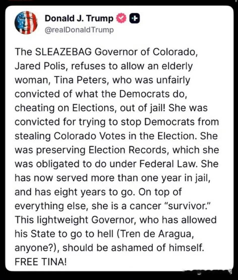 唐纳德．J．特朗普@realDonaldTrump科罗拉多州的流氓州长贾里德