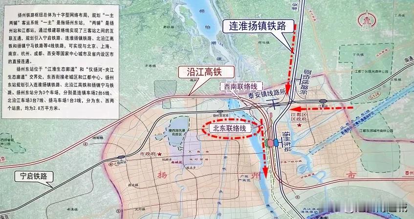 扬州东站，北东联络线即将开工！规划非常大气，超过南通西站！扬州东站是2019