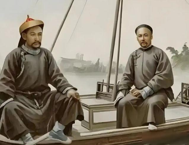 1845年，林则徐路过长沙，文武百官在码头迎接，左宗棠挤到跳板前，站在身后的一位
