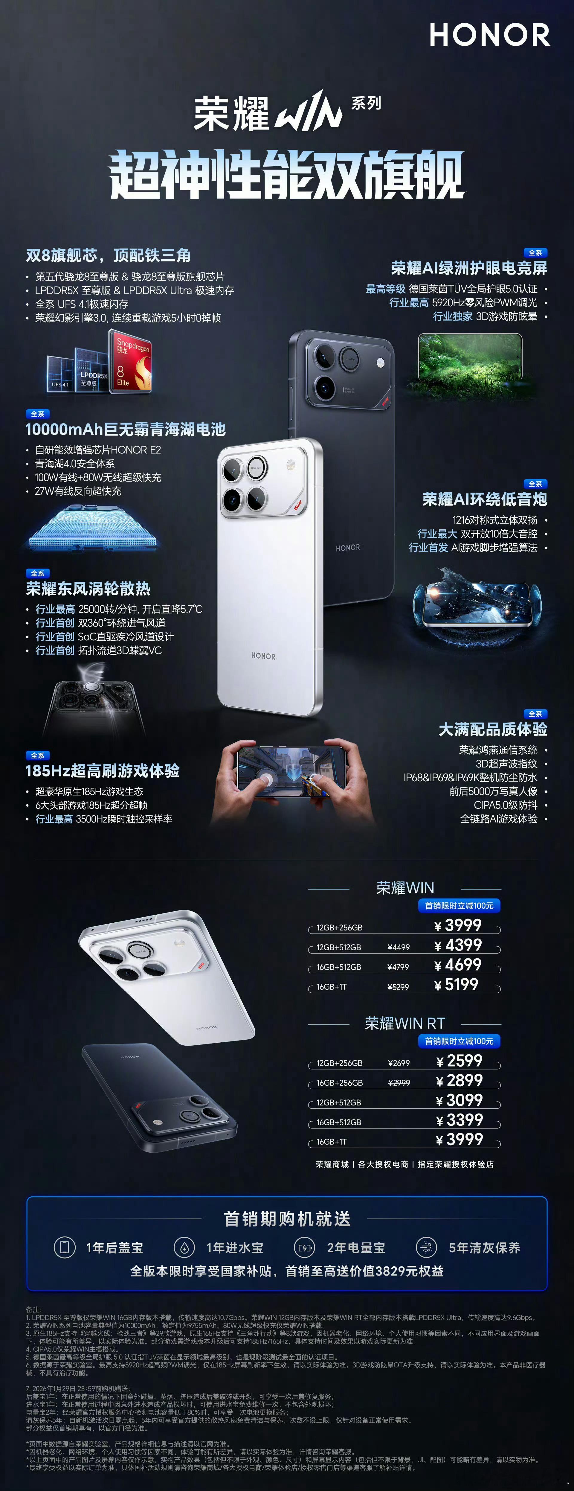 荣耀WIN系列真的赢的稳稳的！全系6.831.5K185HzLTPS直屏