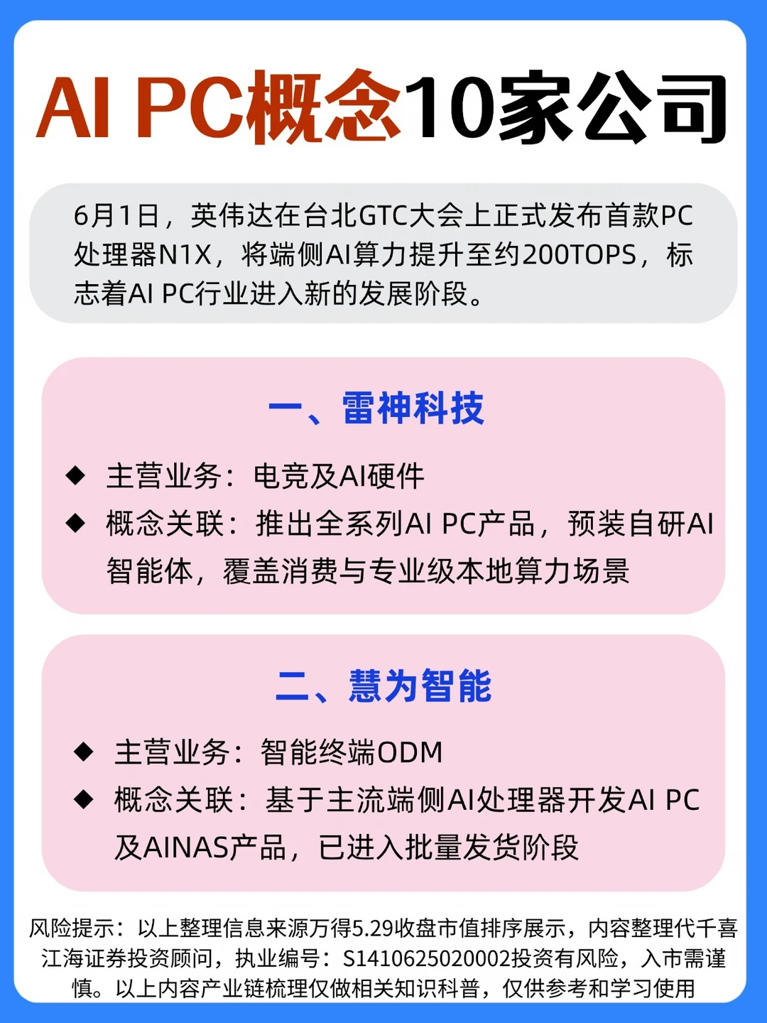⭐️AI PCB概念，细分方向核心公司梳理