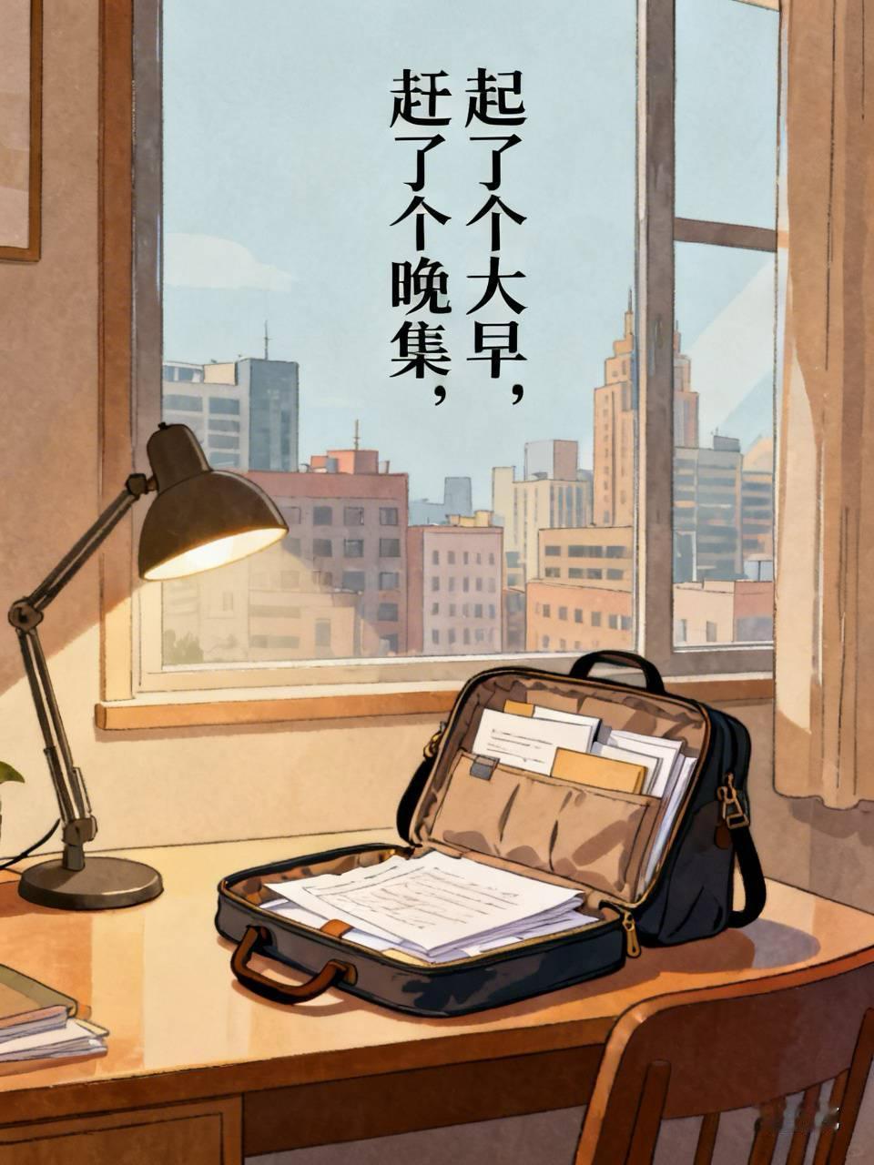 起了个大早，赶了个晚集早上六点就醒了，翻来覆去睡不着，心里惦记着今天要去县城