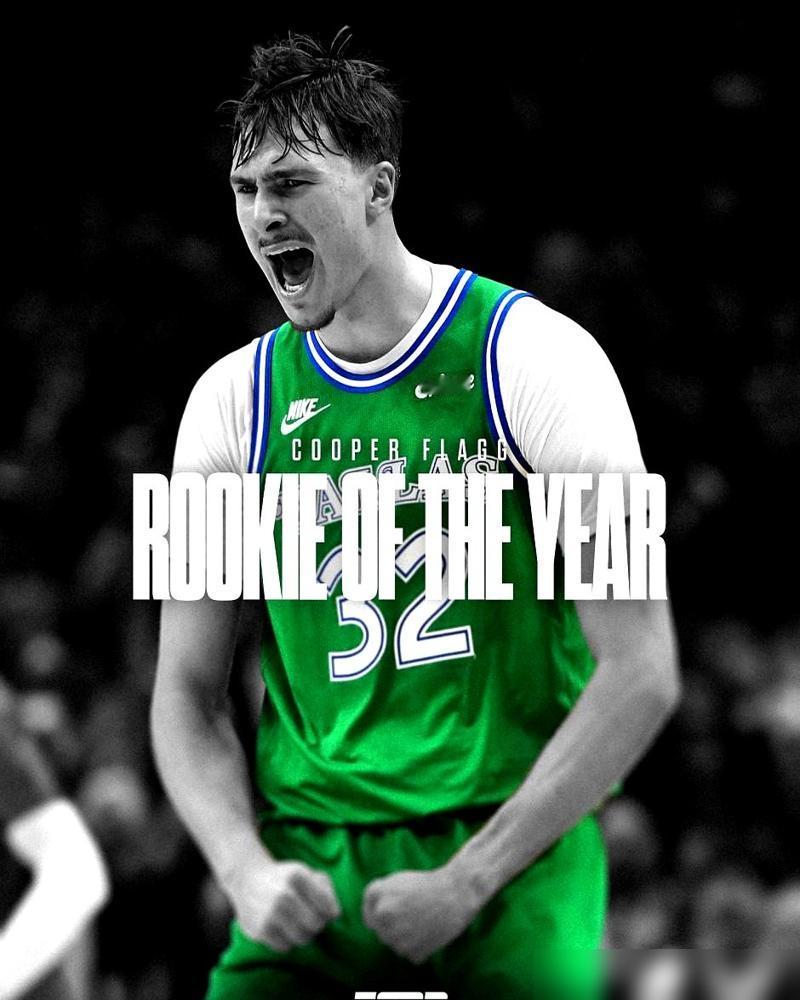 就差26分，NBA最佳新秀奖杯从昔日室友手里抢走了。100张头名选票，一张都没分