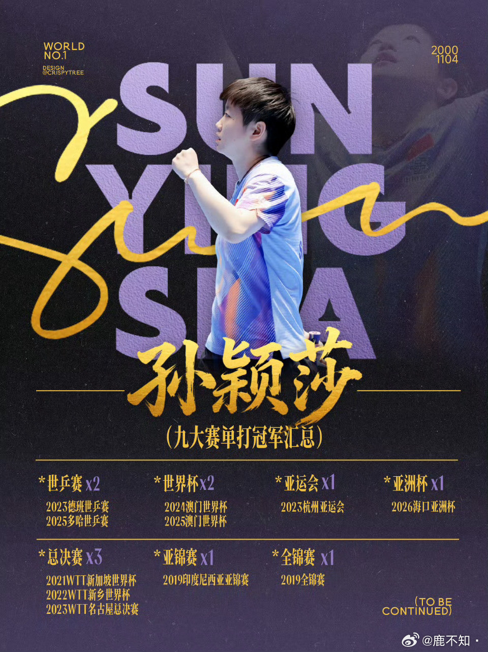 国际乒联盛赞王楚钦孙颖莎组合孙颖莎2025年国乒唯一外战胜率100%，26年才2