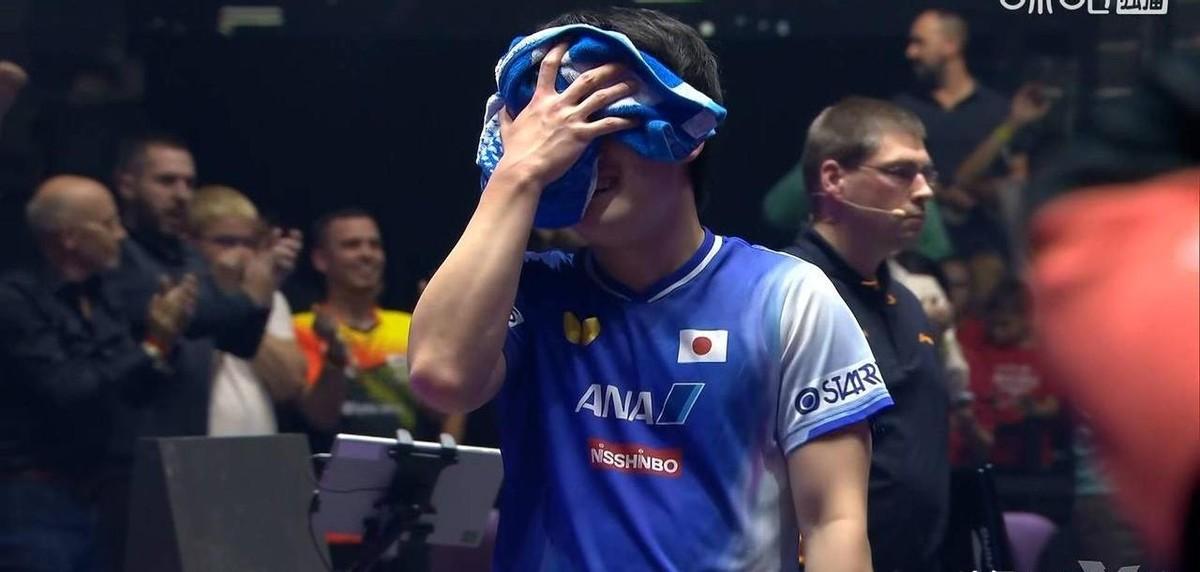 乒坛名场面，张本智和10-6手握4个赛点，却被法国的勒布伦一波流带走。这已经不