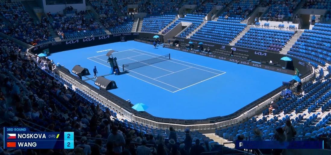 王欣瑜澳网第三轮的比赛，只打10分钟，双方就背包走人了。刚刚，在澳网的第三轮，