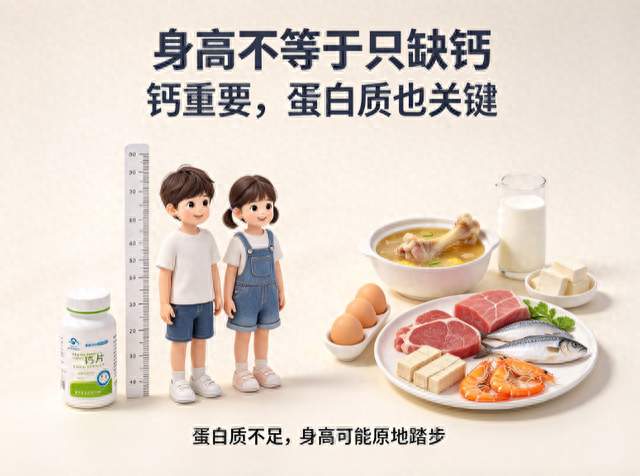 孩子身高增长慢只补钙? 每日蛋白质摄入不足 30g, 生长迟缓