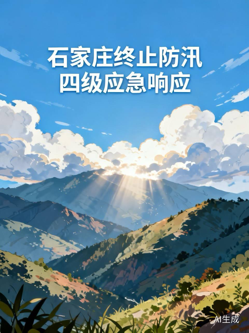 【石家庄终止防汛四级应急响应，天气回归平稳】随着降雨过程结束，河北、石家庄正式