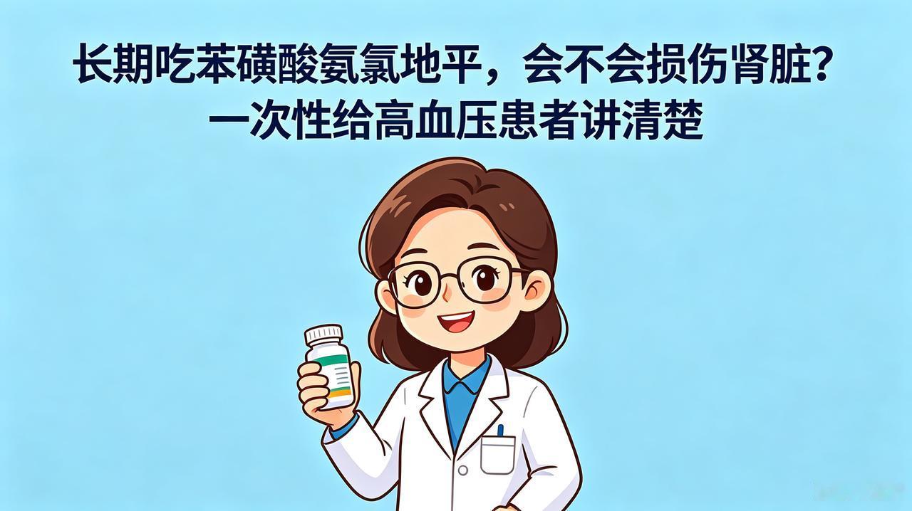 长期吃苯磺酸氨氯地平，会不会损伤肾脏？一次性给高血压患者讲清楚倩倩药师科普