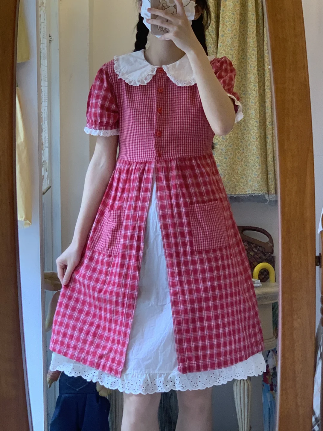 分享今日份拍到的可爱古着裙👗
