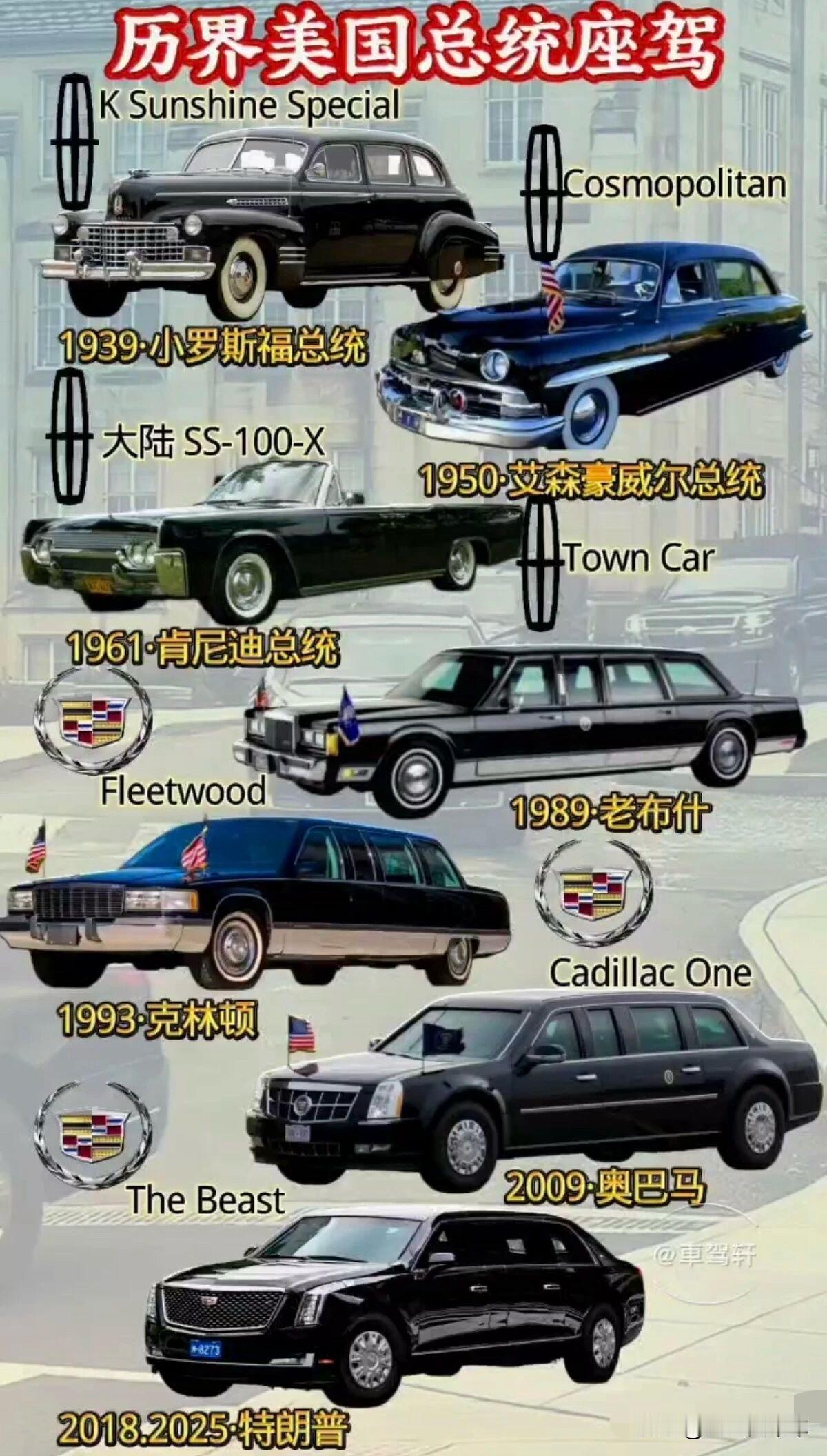 历届美国总统座驾美国总统座驾豪华汽车座驾