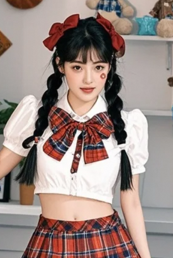 今天穿了新裙子，你觉得我可爱吗？