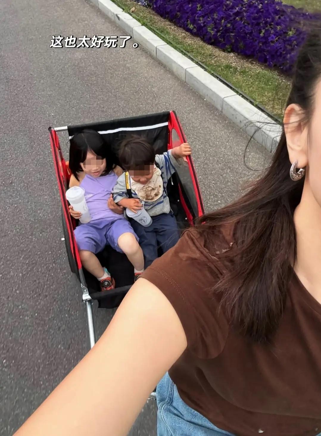 张婉婷出轨风波后首晒宋宁峰合影，合体带娃玩，一家四口状态不错！