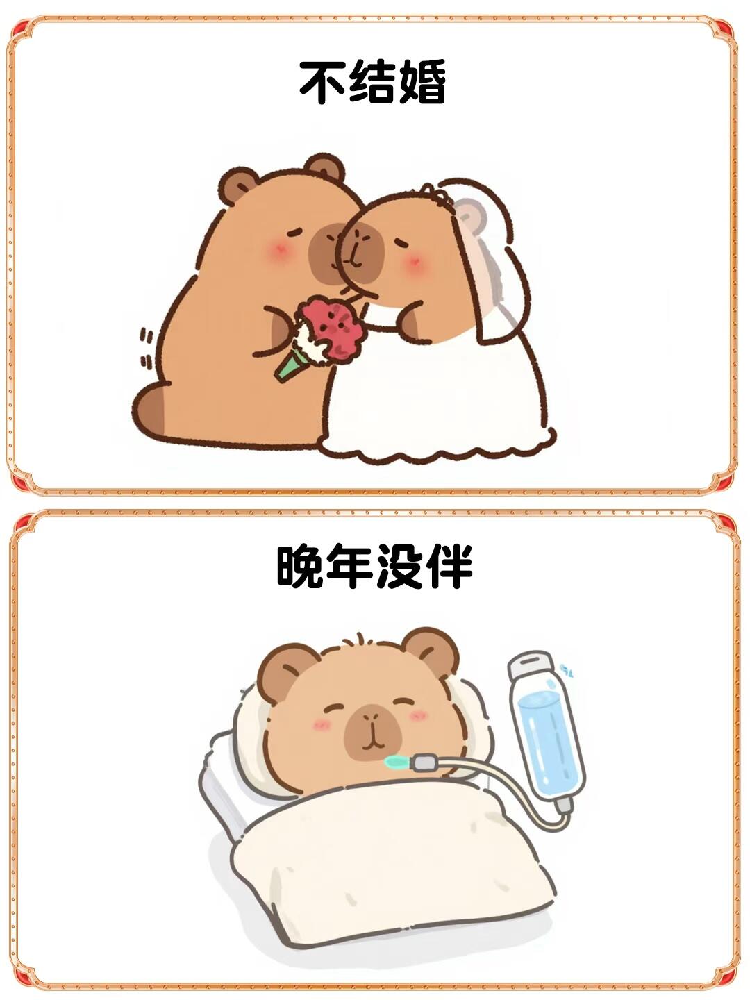 不结婚，晚年的结果，哈哈哈