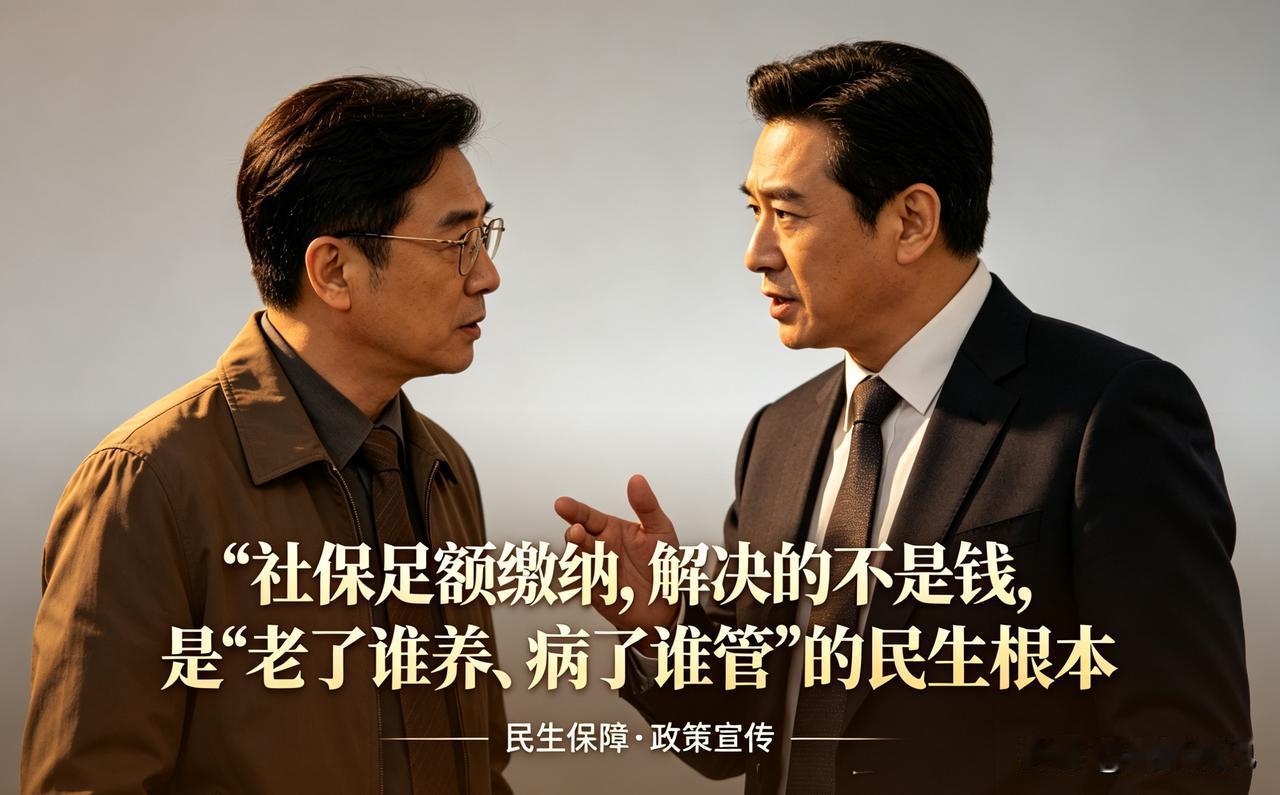 社保足额缴纳，解决的不是钱，是“老了谁养、病了谁管”的民生根本你怕什么？