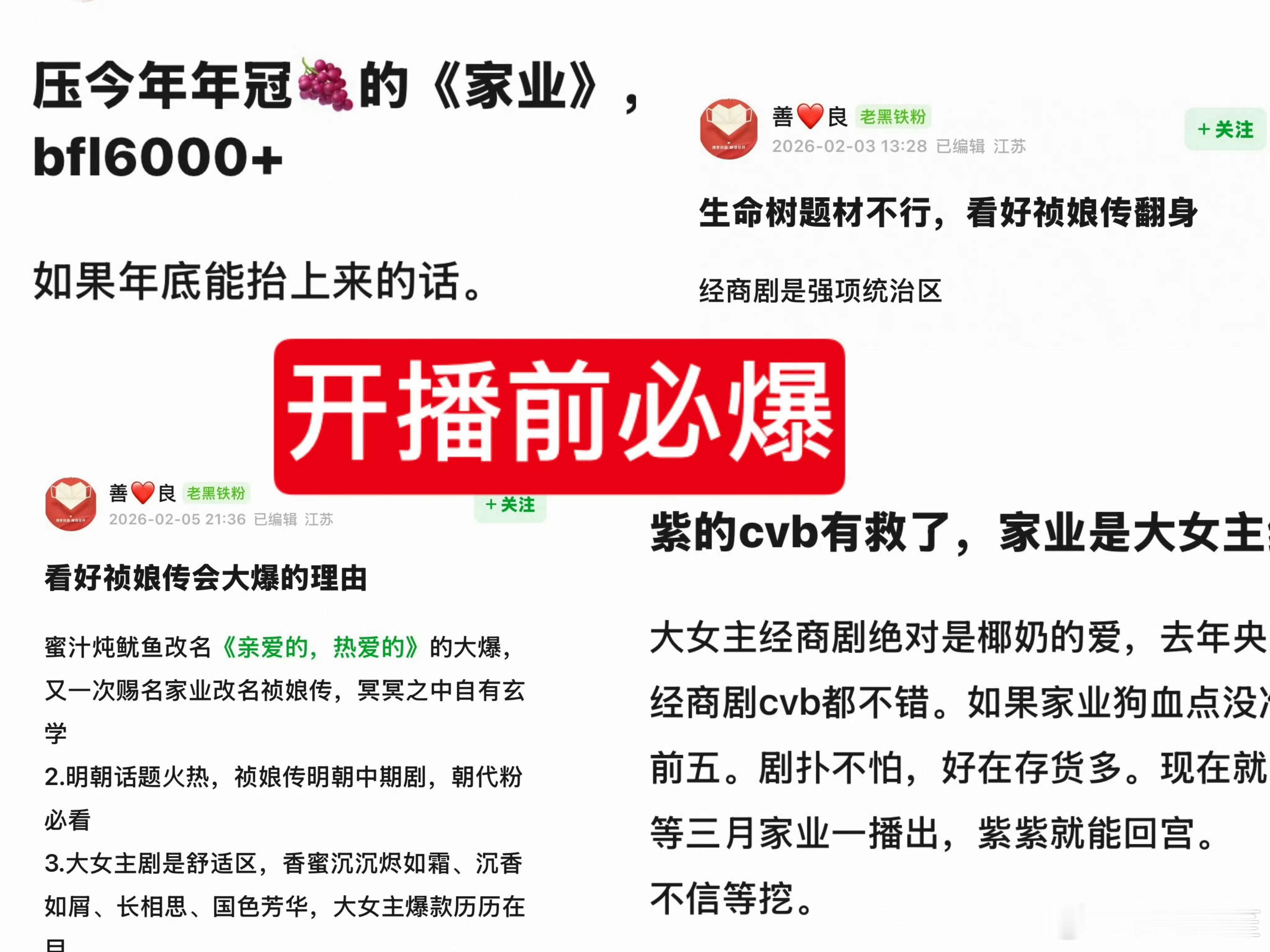 我跟她们不一样的地方就在于这个剧播之前我就知道一定会扑的