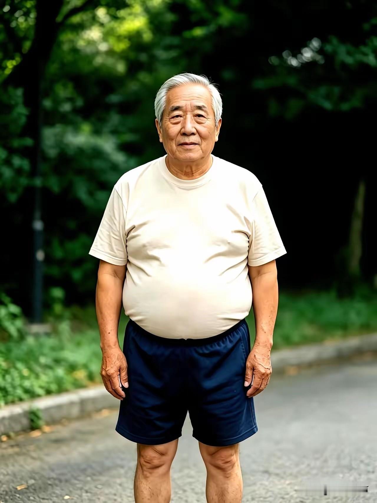 你发现没？现在街上过六十岁的老头，十个里有八个都长成了“青蛙人”，肚子挺得像怀胎