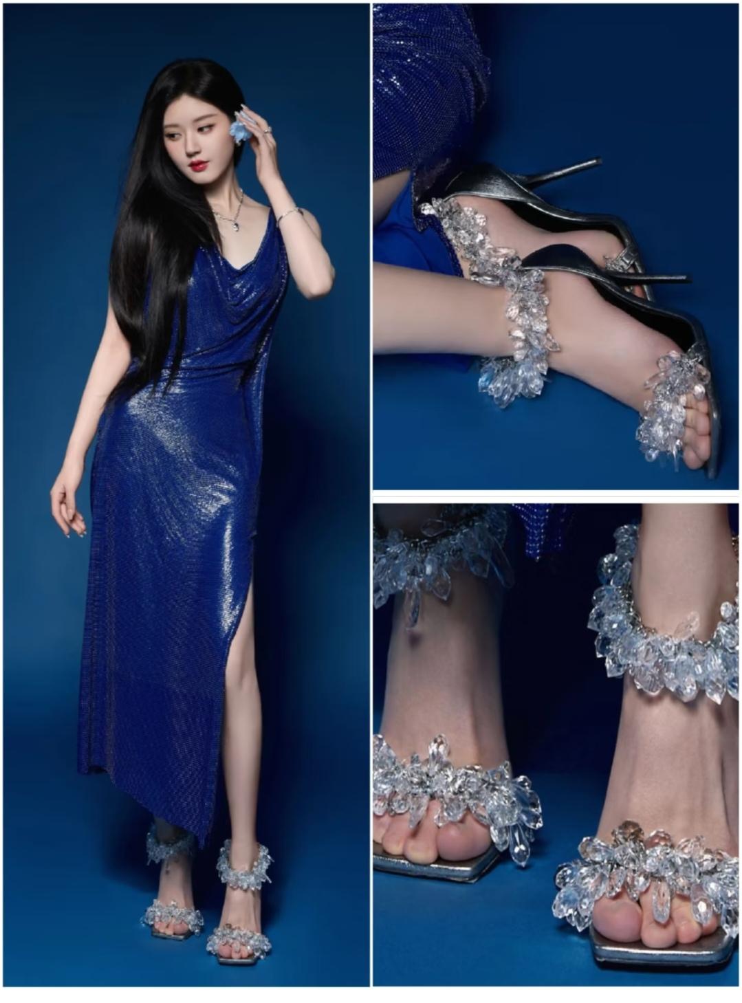 露思，鞋子好闪，给白嫩的脚丫子锦上添花。