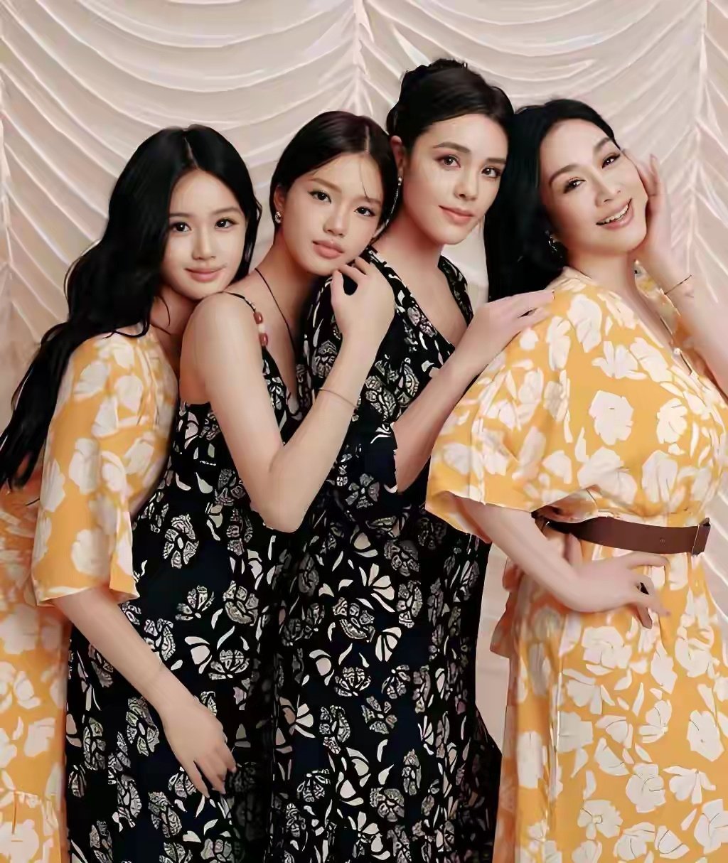 钟丽缇母女四人上杂志啦！辨识度超高，各有各的美，真是母系美貌啊！谁懂啊，三女儿忒好看了！​