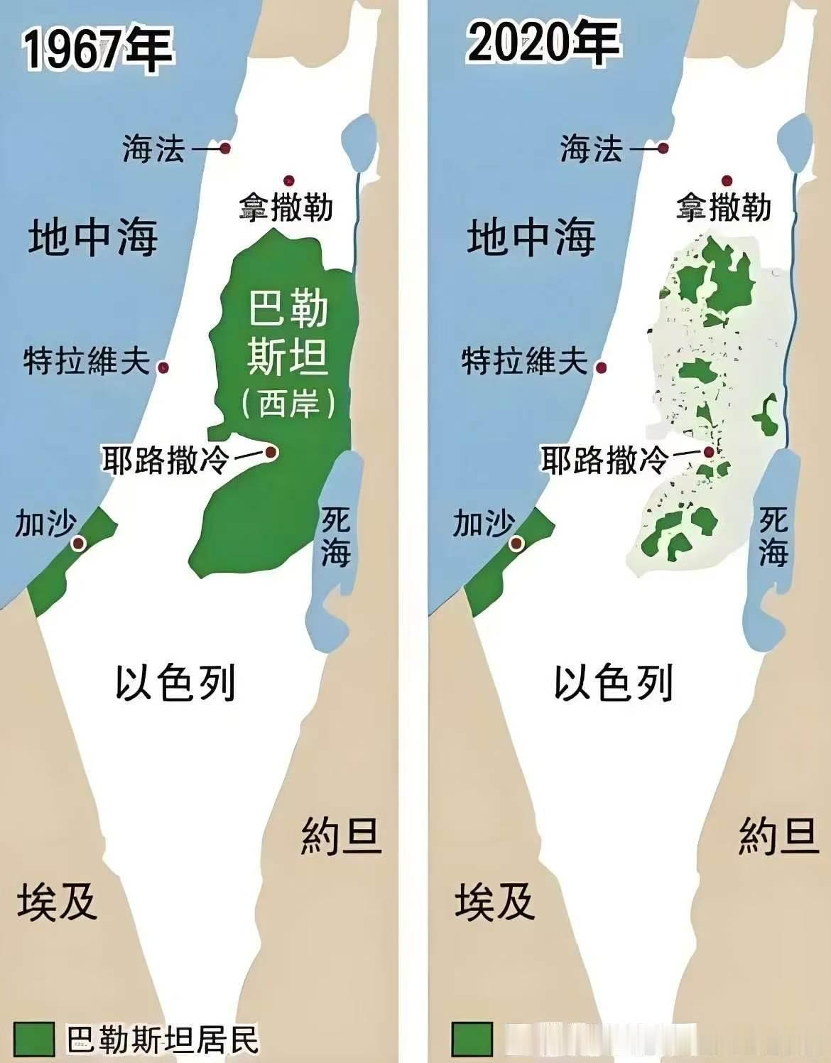 其实以色列建国的时候，划定的领土面积仅为1.52万平方公里。后来，历经数次中东战